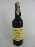 Lote 650 - Garrafa de Vinho do Porto Borges - Vintage - colheita de 1963