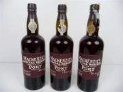 Lote 914 - Lote de 3 garrafas de vinho do Porto Mackenzie´s - Special reserve - very old tawny, garrafas antigas para coleccionador, com perda, Com nível aceitável para idades superiores a 10/15 anos