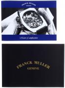 Lote 1171 - Catalogos - Conjunto de 2 Catálogos de relógios de FRANK MULLER, referentes às colecções de 2007 e 2008, profundamente ilustrados em papel cartolina brilhante, incluindo uma tabela de preços,