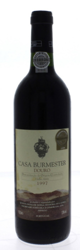 Lote 1275 - Garrafa de Vinho Tinto, Casa Burmester, Colheita 1997, Douro-Doc, Quinta Nova de Nossa Senhora do Carmo, Pinhão, (750ml-13%vol). Nota: Medalha de Ouro, Casa do Douro 1999, Concurso de Vinhos Douro. 