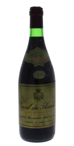 Lote 1313 - Garrafa de Vinho Tinto Velho, Casal da Azenha, Reserva, Colheita 1974, António Bernardino Paulo da Silva, Azenhas do Mar, Premiado, (750ml-12,5%vol).