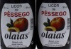 Lote 1327 - Duas garrafas de Licor de Pêssego, Olaias, BebiLusa, Alcochete, (100cl-16%vol)  - 3