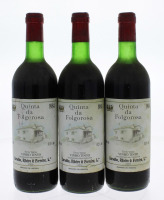 Lote 1332 - Três garrafas de Vinho Tinto, Quinta da Folgorosa, Colheita 1984, Carvalho, Ribeiro & Ferreira, (750ml-11,5%vol).