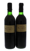 Lote 1624 - Duas garrafas de Vinho Tinto, Garrafeira, Reserva Particular, Colheita 1980, Região da Bairrada, Engarrafadas em 1986, Numeradas, Caves Monte Alto, (750ml-12%vol).   