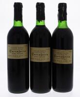 Lote 1798 - Três garrafas de Vinho Tinto, Garrafeira, Reserva Particular, Colheita 1980, Região da Bairrada, Engarrafadas em 1986, Numeradas, Caves Monte Alto, (750ml-12%vol).   