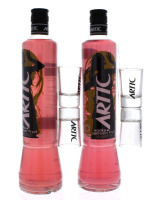 Lote 2152 - Duas garrafas de Vodka, Artic, Vodka & Passion Fruit, Quatro estrelas, Premium Quality, ItÀlia, (700ml-25%vol). 