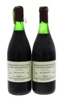 Lote 2166 - Duas garrafas de Vinho Tinto, Carvalho, Ribeiro & Ferreira, Garrafeira, Colheita 1978, (750ml-12,5%vol). Nota: Garrafa idêntica do ano 1985, à venda em site da especialidade € 69,50 - http://www.lusawines.com/vinhos/652 , lacre estalado.