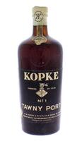 Lote 2170 - Garrafa de Vinho do Porto, Kopke, nº 1, Tawny Port, C. N. Kopke & Cº Ltd, Vila Nova Gaia, Oporto & London. Nota: Ligeira perda, pelo tamanho poderá ser de 700/750ml, com porta garrafa com forma de cesto em metal.