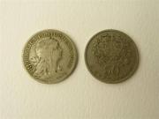 Lote 1620071 - Lote de 2 moedas de Alpaca de 50 Centavos, República Portuguesa, datadas de 1915 e 1930, BC
