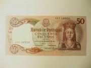 Lote 1620127 - Nota de Cinquenta Escudos, Banco de Portugal, Ch.8 Rainha Santa Isabel, datada de 1964, Soberba