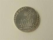 Lote 1620195 - Moeda de Prata de 1000 Escudos, Republica Portuguesa, Comemorativa de 25 Anos do 25 de Abril, datada de 1999, MBC