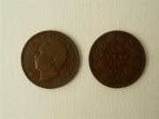 Lote 1620208 - Lote de 6 moedas de Bronze de XX Reis, República Portuguesa, datadas de 1883, BC