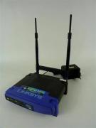 Lote 1640236 - Antena Linksys Wireless-G Broadband Router with Speed Booster 2.4 GHz 802.11g,, com 27x21x18 cm, a funcionar, usado