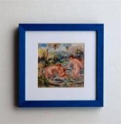 Lote 1640266 - Pierre-Auguste Renoir (1841-1919) - litografia com 15,5x16,5cm que reproduz a obra "Trois Baigneuses" de 1919. Dimensão da moldura 29,5x30cm.