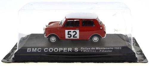 Lote 6 - Miniatura Automóvel BMC Cooper S – Toni Makinen / P. Easter – Rallye de Monte Carlo 1965 – IXO / Altaya Col. 100 Anos de Desporto Automóvel , Escala 1:43 – Notas: Como Novo, ainda no blister de origem, sem falhas