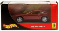 Lote 91 - Miniatura Hot Wheels, Ferrari 550 Maranello, carro à escala 1:43 da Matel serie Passione com mecanismo de fricção, lançado em 2001. Nota: Novo em embalagem original selada.