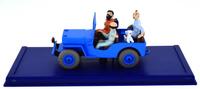 Lote 92 - Miniatura Automóvel Jeep - Viatura utilizada no livro de Tintin “Objectif Lune” (Rumo à Lua)– Atlas, Escala 1:43 – Notas: Novo, em embalagem de origem, sem falhas