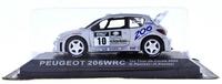 Lote 197 - Miniatura Automóvel Peugeot 206 WRC – G. Panizzi / H. Panizzi – Vencedores do Tour De Corse 2000 – IXO / Altaya Col. 100 Anos de Desporto Automóvel , Escala 1:43 – Notas: Como Novo, ainda no blister de origem, sem falhas