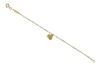 Lote 18 - Pulseira NONO de criança, em ouro amarelo 800 (19,2 kt) em malha de elos com pendente. Peso: 1,14 g. Dim: 16 cm. Nota: PVP estimado de € 140 em ourivesaria. Com marcas de contraste portuguesas e de responsabilidade em vigor desde 1985. Como novo - 2