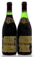 Lote 1522 - Duas garrafas de Vinho Tinto Velho, Fundação, Colheita 1985, Dão-Região Demarcada, Caves Fundação, Anadia, (750ml-12%vol). Nota: rótulos danificados.