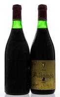 Lote 1944 - Duas garrafas de Vinho Tinto Velho, Aliança, Colheita 1980, Caves Aliança, (750ml-11,5%vol). Nota: uma garrafa com rótulo danificado e outra sem rótulo definida pelo contra-rótulo.