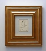 Lote 1650357 - Amadeo de Souza Cardoso (1889-1918), xilogravura s/papel, título "Tête d'Étude", assinado com o belíssimo monograma do artista, circa 1912, com 12,5x9,5cm. Dimensão da moldura 41,5x38cm.