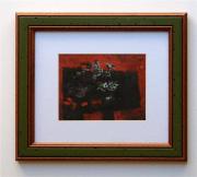 Lote 1650472 - Antoni Clavé (1913-2005) - litografia com 14x17,5cm que reproduz a obra "Rouge et noir" de 1958. Dimensão da moldura 30,5x34,5cm.
