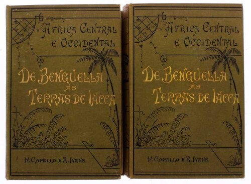 Lote 994 - Livro –DE BENGUELLA ÁS TERRAS DE IÁCCA Descrição de uma viagem na África Central e Ocidental, 2 volumes por H. Capello e R. Ivens, edição: Imprensa Nacional 1881. Livros ídenticos à venda por € 350 em http://www.livro-antigo.com/novidades/pag=1