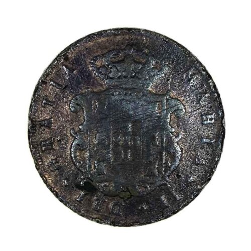 Lote 3026 - Moeda de XX reis, da Monarquia Portuguesa, D. Maria II, em cobre, de 1848.