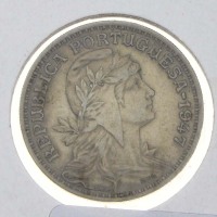 Lote 3105 - Moeda de 50 Centavos, da República Portuguesa, em alpaca, de 1947.