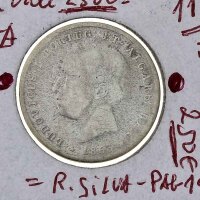 Lote 3154 - Moeda de 200 reis, da Monarquia Portuguesa, em prata 916, D. Luíz I de 1863, com 5 g de peso. Moeda idêntica a esta, em bela, tem um valor de € 160. Anuário de numismática, moedas e notas 33ª edição.