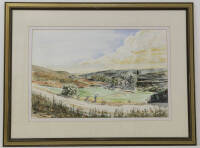 Lote 27 - CLIVE COOK - Campo de golfe - Gravura de Clive Cook. Emoldurada Dim: 43x65 cm (moldura 70x93 cm).