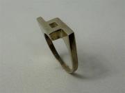 Lote 1720095 - anel de prata, com 4,3gr, tamanho 18, usado