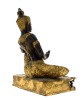 Lote 4024 - BUDA, ESCULTURA - Escultura antiga, em bronze dourado 24k com riquíssima decoração cinzelada e artística. Com selo autocolante da “A. Vega Joyero de Madrid”. Dim. 36X25x18 cm. Nota: Sinais de uso, com colagem. Peça de Coleção - 4