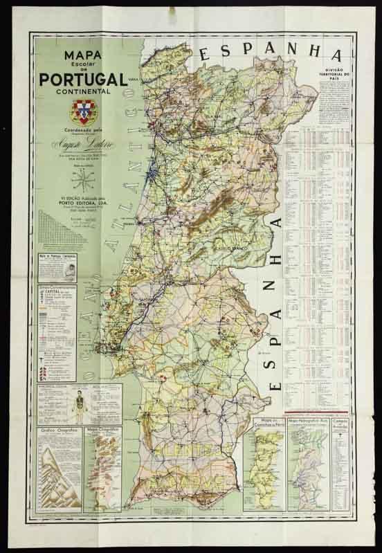 mapa de portugal online Lote 95   MAPA ESCOLAR DE PORTUGAL CONTINENTAL   Coordenado pelo 