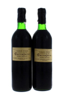 Lote 1159 - CAVES MONTE ALTO - 2 garrafas de Vinho Tinto, Garrafeira, Reserva Particular, Colheita 1980, Região da Bairrada, Engarrafadas em 1986, Nº:27439-26525, (750ml - 12%vol) 