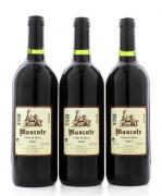 Lote 1166 - MASCOTE – 3 Garrafas de Vinho Tinto, Vinho de Mesa, Soc. De Vinhos de Palmela, (750ml – 12%)