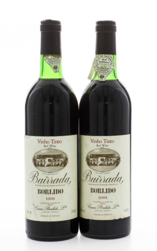 Lote 1176 - BAIRRADA BORLIDO 1991 – 2 Garrafas de Vinho Tinto, Colheita 1991, Caves Borlido Lda, Sangalhos, (750ml – 12%vol)