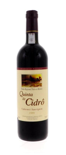 Lote 1212 - QUINTA DE CIDRÓ - Garrafa de Vinho Tinto, Colheita 1999, Cabernet Sauvignon, Vinho Regional Trás os Montes, Real Companhia Vinícola do Norte, (750mL – 13%vol)