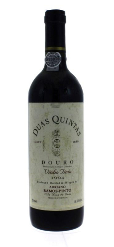 Lote 1216 - DUAS QUINTAS - Garrafa de Vinho Tinto, Colheita 1994, Douro-Doc, Adriano Ramos Pinto, Vila Nova Gaia, (750ml – 12,5%vol)