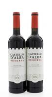 Lote 1225 - CASTELLO D´ALBA – 2 Garrafas de Vinho Tinto, Reserva 2009, Castas: Tinta Roriz, Touriga Franca e Touriga Nacional, VDS, São João da Pesqueira (750 ml – 13,5% vol)