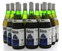 Lote 1308 - CAVES BARROCÃO GALERA – 12 garrafas de Vinho Branco, Galera, Frizante, Caves Barrocão, Sangalhos, (750ml – 11,5%vol) Nota: Algumas garrafas descoloridas. (3 Caixas de 12 garrafas).