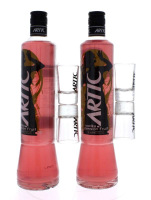 Lote 1405 - ARTIC VODKA - 2 garrafas de Vodka, Artic, Vodka & Passion Fruit, Quatro estrelas, Premium Quality, Itália, (700ml – 25%vol)