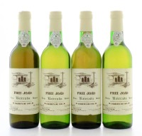 Lote 1576 - FREI JOÃO – 4 Garrafas de Vinho Branco, Colheita 1995, Bairrada, Caves S.João, (375ml – 12,5%vol)