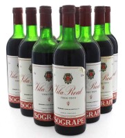 Lote 1804 - VILA REAL – 6 Garrafas Vinho Tinto, Vila Real, Castas: Bastardo, Tinta Amarela, Tinta Carvalha e Mouriso, Sogrape, (750ml – 11,5%vol) Nota: garrafas com ligeira perda