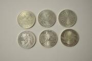 Lote 1820078 - Lote de 6 moedas em Prata de 10 Deutsche Mark, Comemorativas dos Jogos Olimpícos 1972, MBC