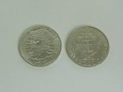 Lote 1820137 - Lote de 2 moedas de 50$00 de Prata, Portuguesas, Vasco da Gama, datada de 1968, MBC