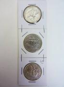 Lote 1820319 - Lote de 3 moedas Portuguesas de Prata, são 10$00 de 1928, 1932 e 1940, MBC