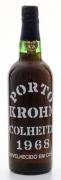 Lote 2015 - PORTO KROHN - Garrafa de Vinho do Porto, Krohn, Colheita 1967, Wise & Krohn, Envelhecido em cascos, (750ml – 20,5%vol). Nota: garrafa idêntica à venda por € 307. Consultar http://www.garrafeiranacional.com/1968-krohn-colheita-porto.html