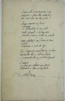 Lote 1900003 - Cruzeiro Seixas, poema surrealista, presumivelmente da década de 50, manuscrito pelo mestre sobre um suporte de cartão, não assinado, contendo em rodapé um pequeno desenho, com 35x22cm. NOTA: interessante poema surrealista, não publicado, p